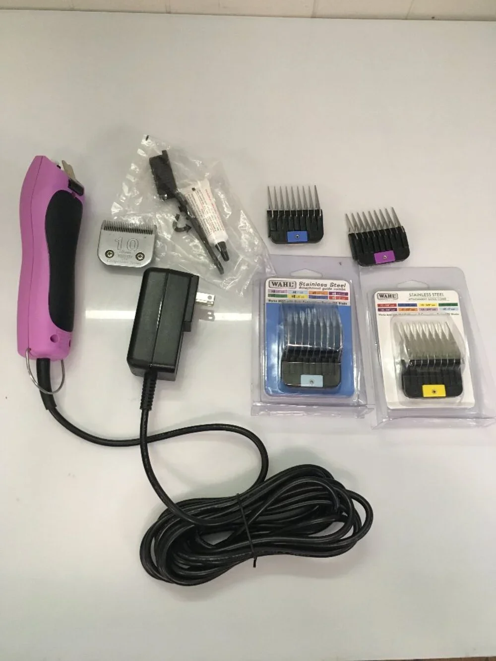 Wahl KM5 - 2 Speed PURPLE Brushless Motor Dog Cat Clippers With #10 Blade + Comb
